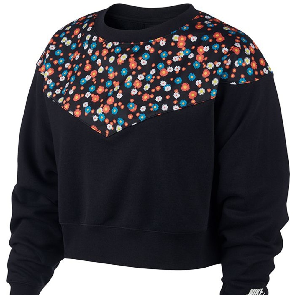 NIKE heritage cropped fleece top